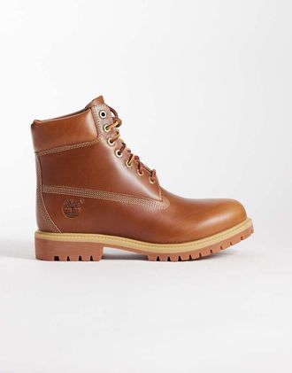 Timberland stivale stringato 6 inch marrone