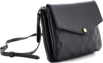 Louis Vuitton Twice Handbag Monogram Empreinte Leather crossbody bag - Zwart