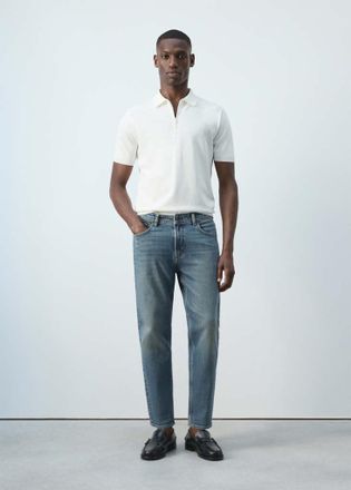 Mango Jeans Ben cropped tapered-fit blu medio vintage - Uomo - 44 - MANGO MAN