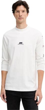 A|X Armani Exchange Long Sleeve Top - Heren - Longsleeves - Wit - 2XL - Katoen - Tops