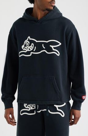 Icecream Run Logo Cotton French Terry Hoodie in Black at Nordstrom, Size Xx-Large