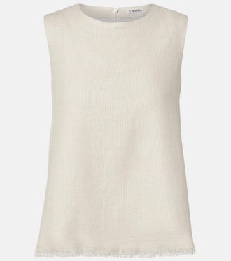 Max Mara Manika linen and cotton top