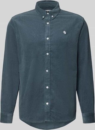 Carhartt Work in Progress Regular Fit Freizeithemd aus Cord mit Button-Down-Kragen in Hellblau, Gr&ouml;&szlig;e XXL