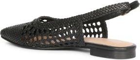 SaintG Chayya Woven Slingback Flat in Black at Nordstrom Rack, Size 11Us / 41Eu