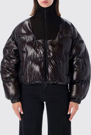 Diesel Piumino corto relaxed fit in nylon con collo a dolcevita