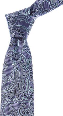 Etro Blue Paisley Silk Tie