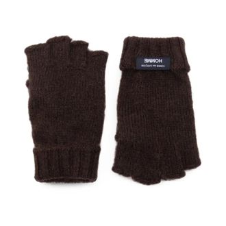 Comme Des Gar&ccedil;ons Fulled Wool-Acrylic Jersey Handschoenen - Heren - Accessoires - Bruin - Maat: ONE Size Acryl