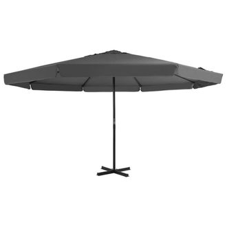 Berkfield Home Outdoor Parasol with Aluminium Pole 500 cm Anthracite in Black