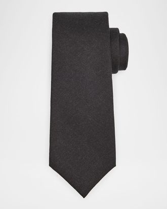 Kiton Men & apos;s Solid Wool 7-Fold Tie
