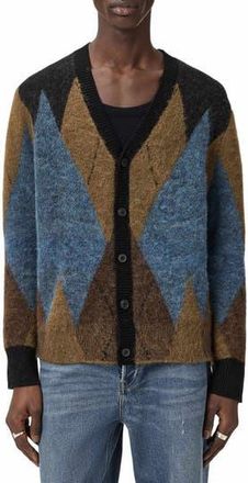 AllSaints Beam Geo Pattern Cardigan in Cider Brown at Nordstrom Rack, Size Xx-Large