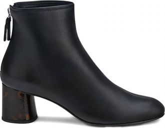 AGL Womens Zip-Detail Tortoiseshell-Heel Boots In Black