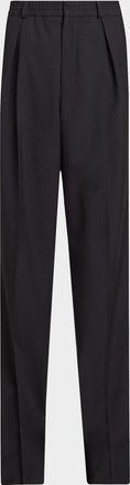 Balmain Men & apos;s Pleated Regular-Fit Wool Pants