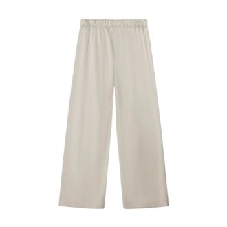 Busnel Pantalones anchos de seda Isabella - Trousers - Mujer - Beige - M