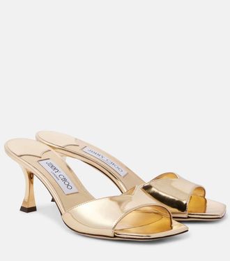 Jimmy Choo London Skye 70 metallic leather mules