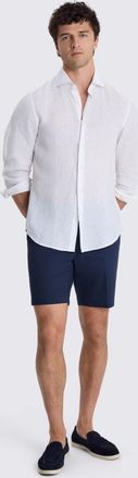 Moss Navy Chino Cotton Shorts