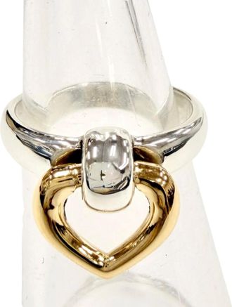 Herm&egrave;s Gold Silver Gold (18K) Silver 925 Band Ring (Pre-Owned)