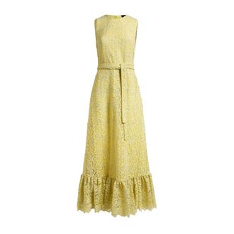 Etro Etro, Maxi Dresses, female, Yellow, Size: 2XS Long Macram&eacute; Lace Dress With Belt