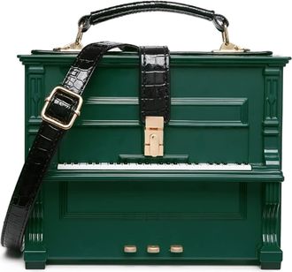 Generic Fashion Piano Shape Women Handbag Box Shaped Women Purses Designer Shoulder Bags Crossbody Handbag Ladies Handle Clutch Bag, Green