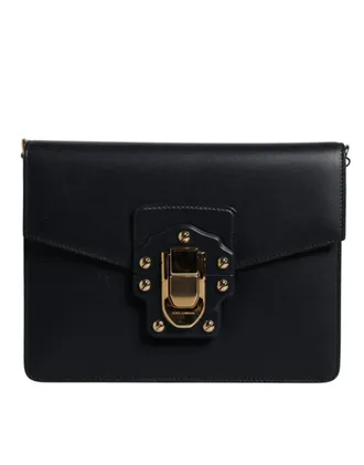 Dolce & Gabbana Black Calfskin Leather Shoulder Strap Womens Bag (Pre-Owned)