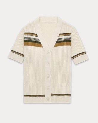 Fortela Clarisse Striped Cardigan in Green at Nordstrom, Size X-Small Eu