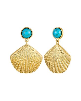Liv Oliver 18K Plated Drop Earrings