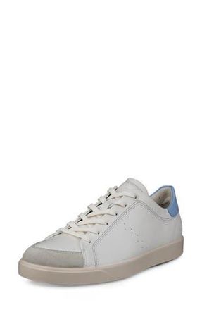 Ecco Street Lite Low Top Sneaker in Gravel/White/Blue Bell at Nordstrom Rack, Size 10-10.5Us / 41Eu