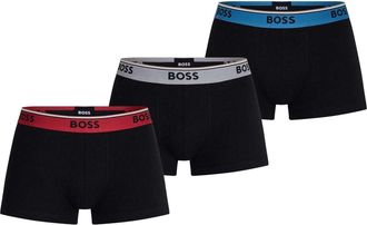 HUGO BOSS Heren Bodywear Logo Boxershorts (Set van 3) (Marineblauw)