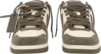 Off-white Military Green Smooth Suede Low-top Leather Sneakers