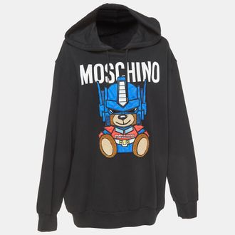 Moschino Couture Black Transformer Teddy Cotton Hoodie
