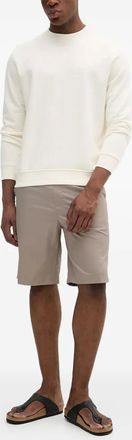 Karl Lagerfeld Felpa girocollo con logo goffrato - Bianco