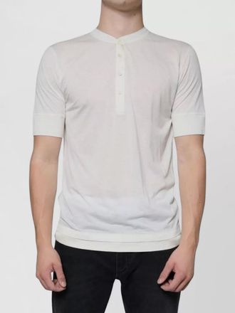 Dolce & Gabbana silk cotton short-sleeve henley t-shirt