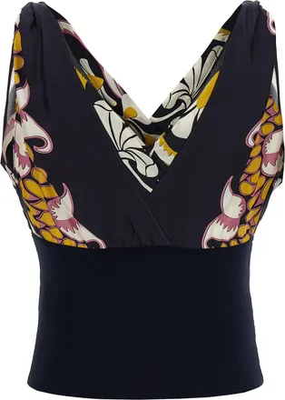 Tory Burch Womens Black Silk Tank Tops