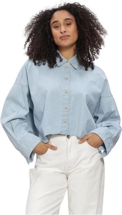 Drykorn Overhemden, Dames, Blauw, L, Katoen, Oshia Blouse