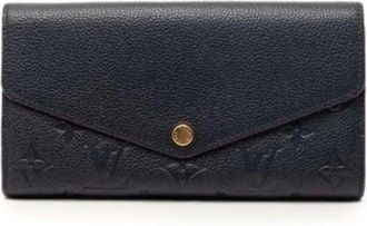 Louis Vuitton Pre-owned Wallets, female, Blue, Size: ONE SIZE Pre-owned Long wallet (bi-fold)
