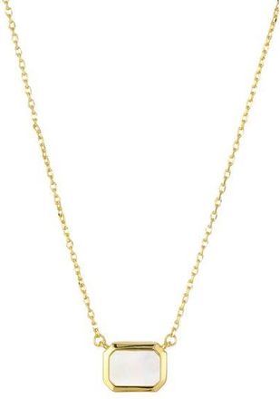 st. Moran Mother-of-Pearl Pendant Necklace in Gold/white at Nordstrom