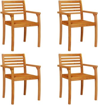vidaXL Vidaxl - Sillas De Jard&iacute;n 4 Uds Madera Maciza De Acacia 59x55x85 Cm