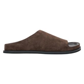 Estro & Luminara Sliders, female, Brown, Size: 10 US Wide Flat Slide Sandals