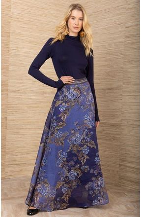 Hale Bob Araceli Organza Skirt in Navy at Nordstrom, Size Medium