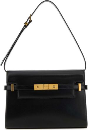 Saint Laurent Black Leather Manhattan Clutch