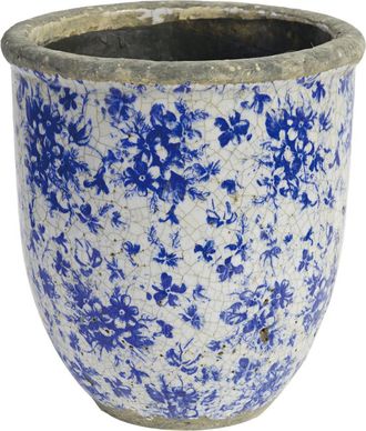 A&B Home Lilibeth Blue & White Planter