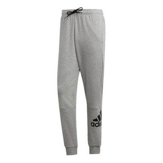 adidas Mh Bos Pnt Ft Logo Printing Bundle Feet Sports Long Pants Asia Edition light grey DT9959