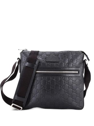 Gucci Signature Zip Messenger Bag Guccissima Leather Small crossbody bag - Nero