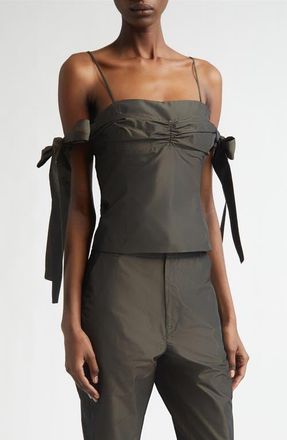 Renaissance Renaissance Palermo Duchesse Satin Top in Brown at Nordstrom, Size 8 Us