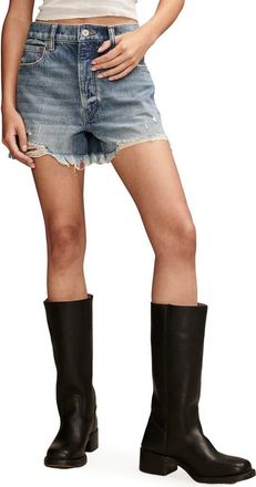 Lucky Brand High Waist Denim Mom Shorts in Sail Away at Nordstrom, Size 29