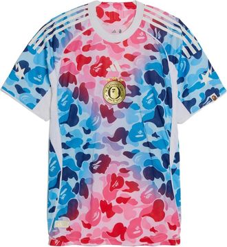 adidas x Bape three-stripe T-shirt - Blue