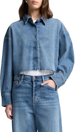 7 For All Mankind Cropped Shirt