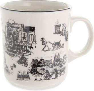 Fishs Eddy NYC Toile Jumbo Mug in White/black at Nordstrom