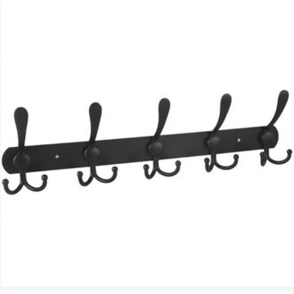 OEM Perchero De Pared - 5 Ganchos Resistentes De Acero Inoxidable Con Triple Gancho Para Colgar Ropa, Sombreros, Toallas Y M&aacute;s -crezuo