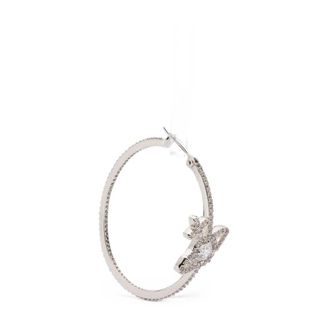 Vivienne Westwood Olympia Hoop Oorbellen - Dames - Oorbellen - Wit - ONE Size - Nylon - Accessoires
