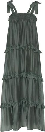 Bruuns Bazaar Tellea BBChriss Dress - Dames - Maxi kleedjes - Groen - S - Kleedjes